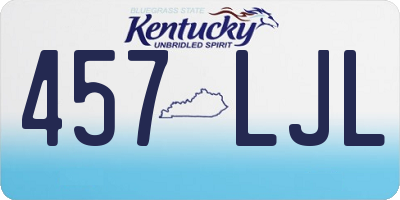 KY license plate 457LJL