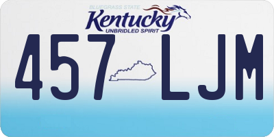 KY license plate 457LJM
