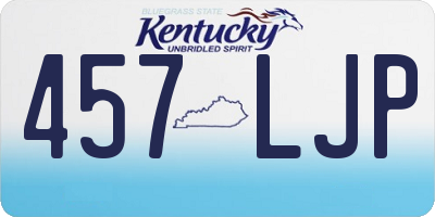 KY license plate 457LJP