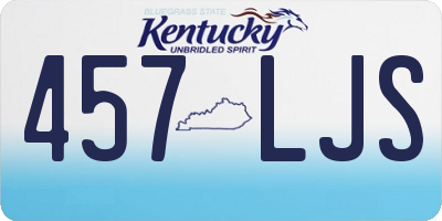 KY license plate 457LJS