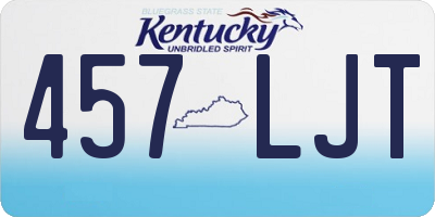 KY license plate 457LJT