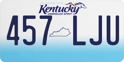 KY license plate 457LJU