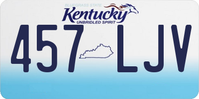 KY license plate 457LJV