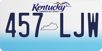KY license plate 457LJW