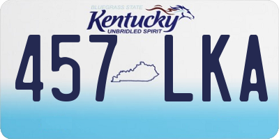 KY license plate 457LKA