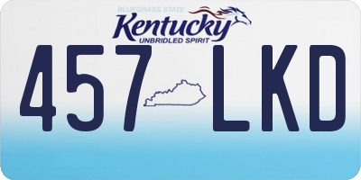 KY license plate 457LKD
