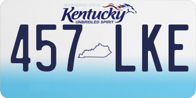 KY license plate 457LKE