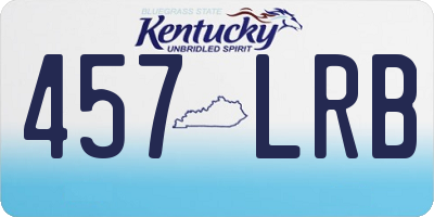KY license plate 457LRB