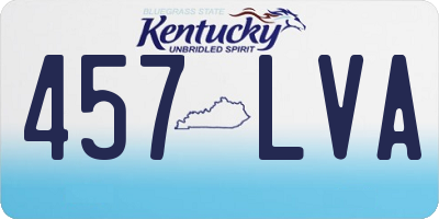 KY license plate 457LVA