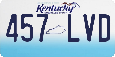 KY license plate 457LVD