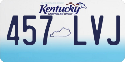 KY license plate 457LVJ