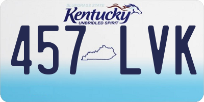 KY license plate 457LVK