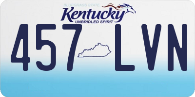 KY license plate 457LVN