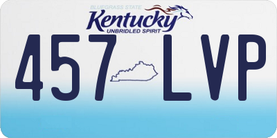 KY license plate 457LVP