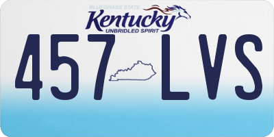 KY license plate 457LVS