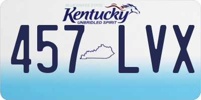 KY license plate 457LVX