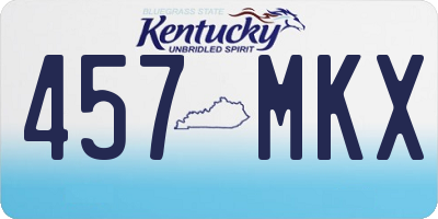 KY license plate 457MKX