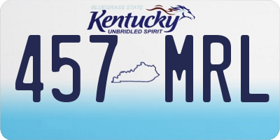 KY license plate 457MRL