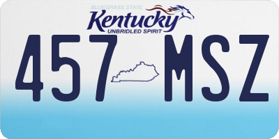 KY license plate 457MSZ