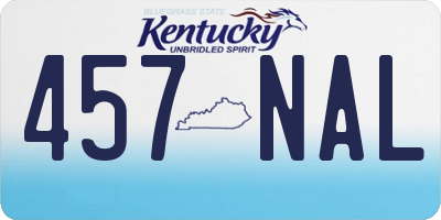 KY license plate 457NAL