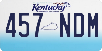 KY license plate 457NDM