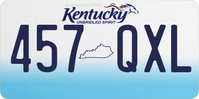 KY license plate 457QXL