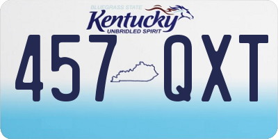 KY license plate 457QXT