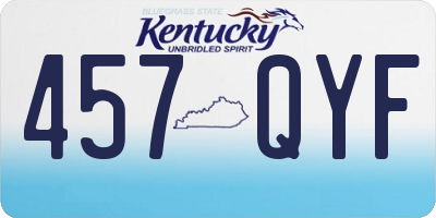 KY license plate 457QYF