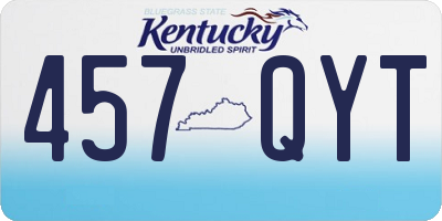 KY license plate 457QYT