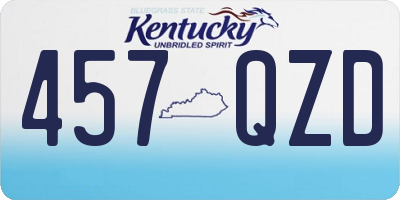 KY license plate 457QZD