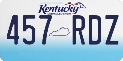 KY license plate 457RDZ