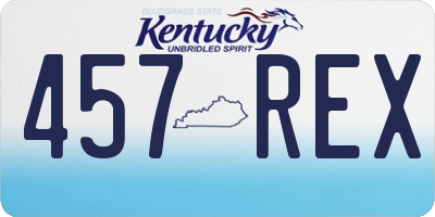 KY license plate 457REX