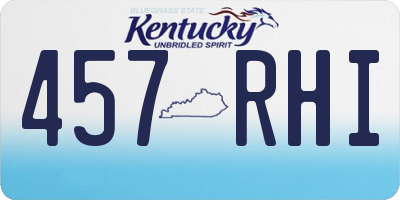 KY license plate 457RHI