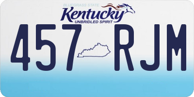 KY license plate 457RJM
