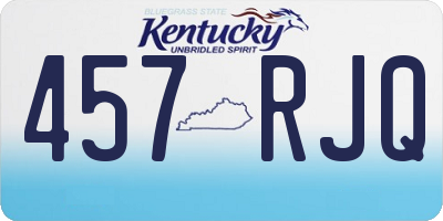 KY license plate 457RJQ