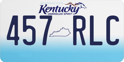 KY license plate 457RLC