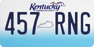 KY license plate 457RNG