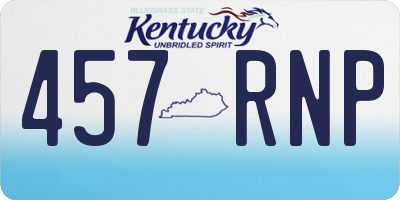 KY license plate 457RNP