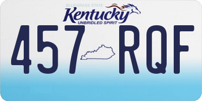 KY license plate 457RQF