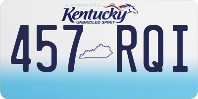 KY license plate 457RQI