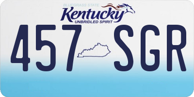 KY license plate 457SGR