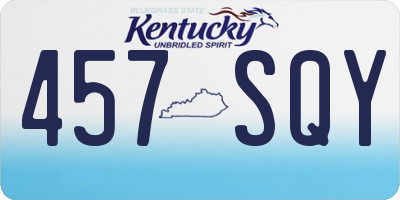 KY license plate 457SQY