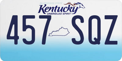 KY license plate 457SQZ