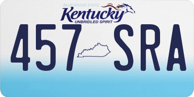 KY license plate 457SRA