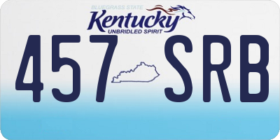 KY license plate 457SRB