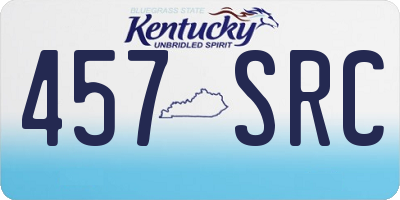 KY license plate 457SRC