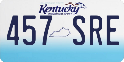 KY license plate 457SRE
