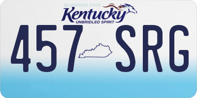 KY license plate 457SRG