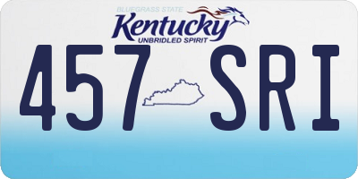 KY license plate 457SRI