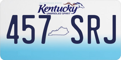 KY license plate 457SRJ